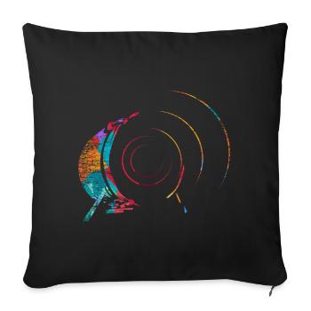 Cadeau Drum n Bass - Housse de coussin décorative 45 x 45 cm - noir - Devant