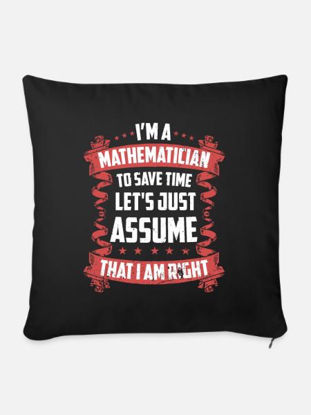 Mathematik Naturwissenschaft - Sofakissenbezug 45 x 45 cm - Schwarz