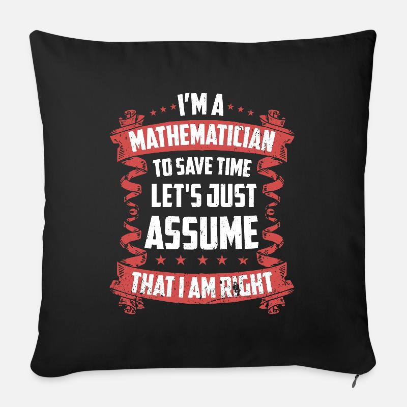 Mathematik Naturwissenschaft - Sofakissenbezug 45 x 45 cm - Schwarz