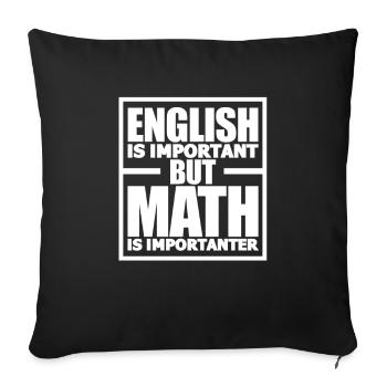 Math anglais - Housse de coussin décorative 45 x 45 cm - noir - Devant