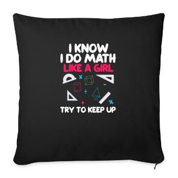 math - Housse de coussin décorative 45 x 45 cm - noir - Devant