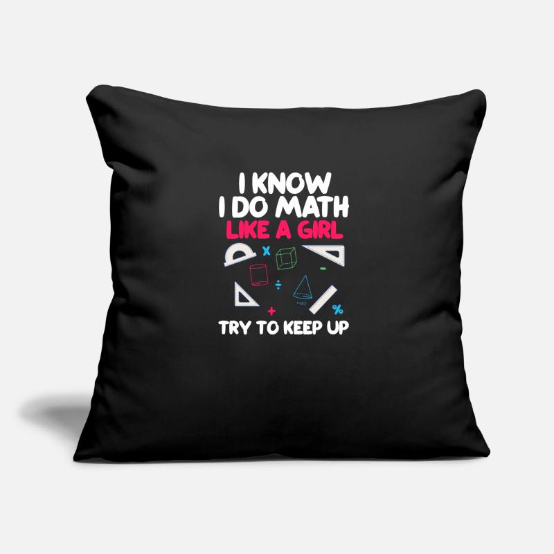 math Housse de coussin décorative 45 x 45 cm