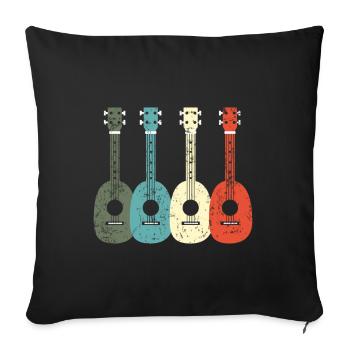 UKULELE - Sofakissenbezug 45 x 45 cm - Schwarz - Vorne