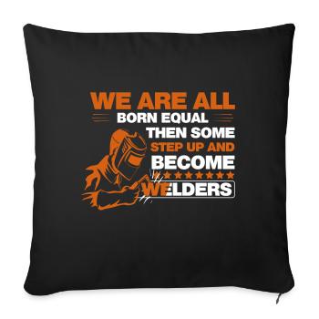 Refroidir profession de conception de soudeur profession dit - Housse de coussin décorative 45 x 45 cm - noir - Devant