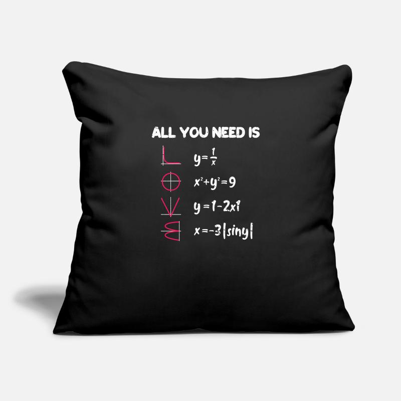 math Housse de coussin décorative 45 x 45 cm