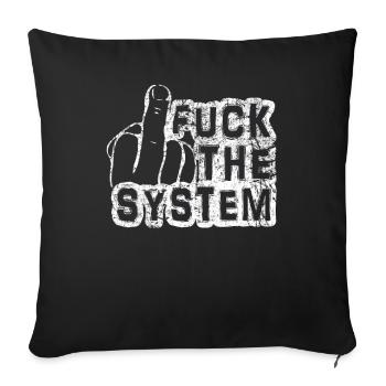 Baiser le système GRUNGE - Housse de coussin décorative 45 x 45 cm - noir - Devant