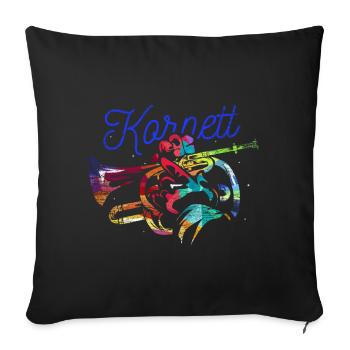 Cornet Gift - Sofa pillowcase 17,3'' x 17,3'' (45 x 45 cm) - black - Front