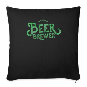 Brew beer brewers - Sofa pillowcase 17,3'' x 17,3'' (45 x 45 cm) - black - Front