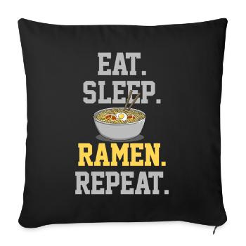ramen - Sofakissenbezug 45 x 45 cm - Schwarz - Vorne