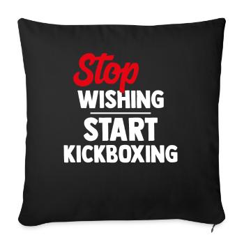 Kickboxing kickboxing - Housse de coussin décorative 45 x 45 cm - noir - Devant