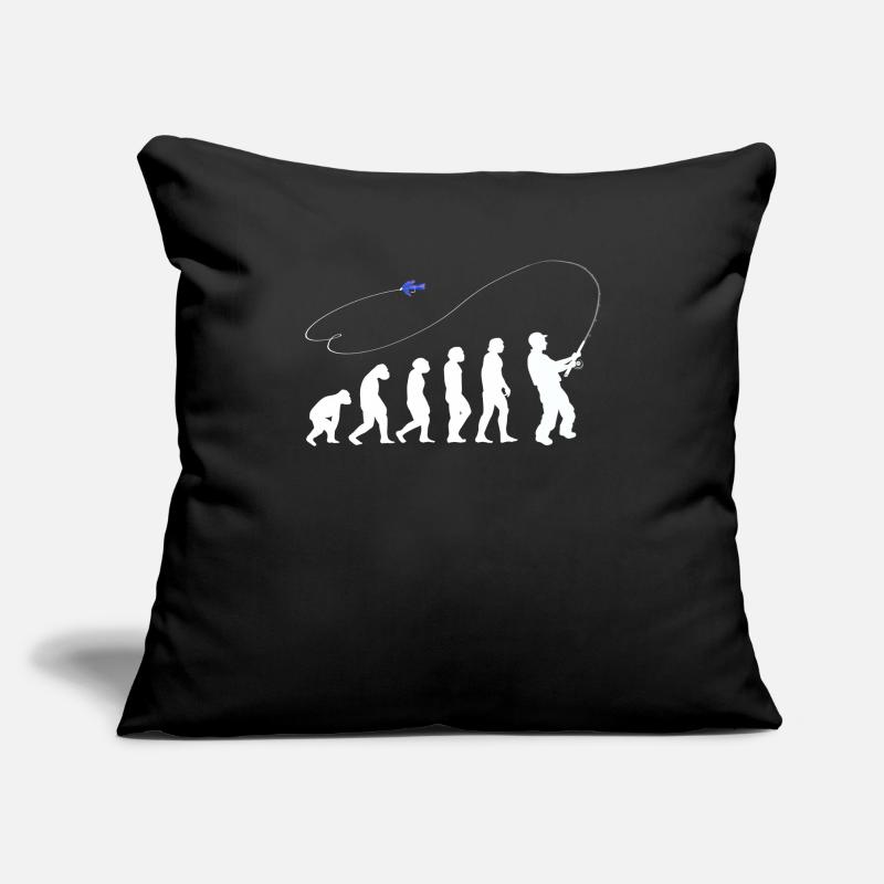 Evolution Fliegenfischen Angler angeln Geschenke Sofakissenbezug 45 x 45 cm