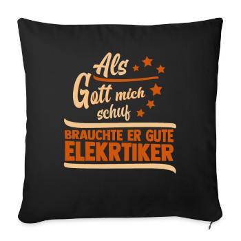 elektriker elektrotechnik meister lehrling azubi - Sofakissenbezug 45 x 45 cm - Schwarz - Vorne