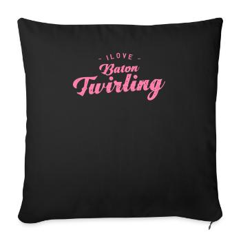 Sport Rod Turning Bar Turning Baton Twirling - Sofa pillowcase 17,3'' x 17,3'' (45 x 45 cm) - black - Front