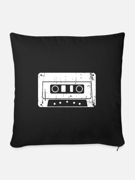 Kassette - Sofakissenbezug 45 x 45 cm - Schwarz