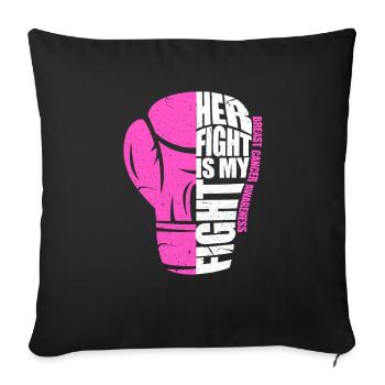 Cancer du sein Cancer du sein - Housse de coussin décorative 45 x 45 cm - noir - Devant