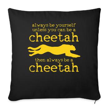 cheetah - Sofa pillowcase 17,3'' x 17,3'' (45 x 45 cm) - black - Front