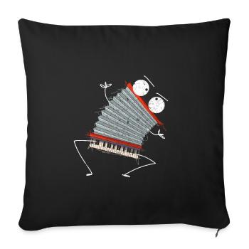 Cool Piano Akkordeon Skizze Kunstinstrument Gesche - Sofakissenbezug 45 x 45 cm - Schwarz - Vorne