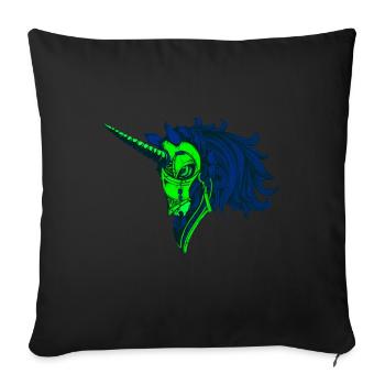 The Unicorn - Sofa pillowcase 17,3'' x 17,3'' (45 x 45 cm) - black - Front