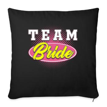 BACHELOR Team Bride - Housse de coussin décorative 45 x 45 cm - noir - Devant