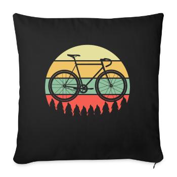 Bicycle vintage - Sofa pillowcase 17,3'' x 17,3'' (45 x 45 cm) - black - Front