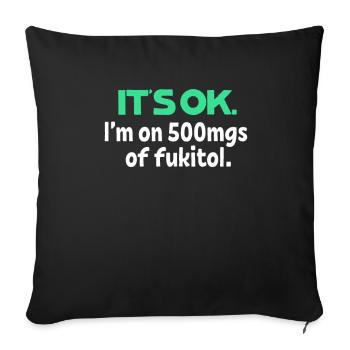 sarcasm - Sofa pillowcase 17,3'' x 17,3'' (45 x 45 cm) - black - Front