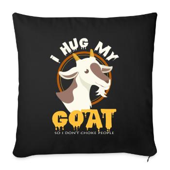 chèvre - Housse de coussin décorative 45 x 45 cm - noir - Devant