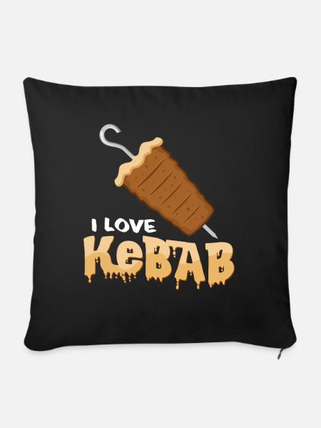 Kebab - Sofakissenbezug 45 x 45 cm - Schwarz