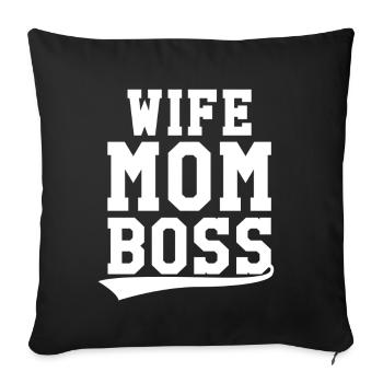 Best Mom - Sofa pillowcase 17,3'' x 17,3'' (45 x 45 cm) - black - Front