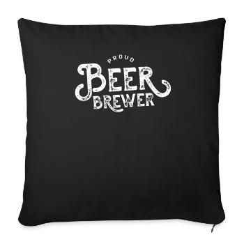 Bierbrauer Brauerei Brassage de bière Brasseurs Brassage de bières - Housse de coussin décorative 45 x 45 cm - noir - Devant