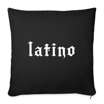 Latino Old English Retro - Sofa pillowcase 17,3'' x 17,3'' (45 x 45 cm) - black - Front