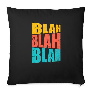 Blah Blah Blah - Sofakissenbezug 45 x 45 cm - Schwarz - Vorne