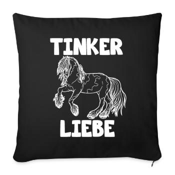 Tinker Liebe - Sofakissenbezug 45 x 45 cm - Schwarz - Vorne