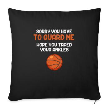Basketball Basketballer Basket Basketballmanschaft - Sofakissenbezug 45 x 45 cm - Schwarz - Vorne