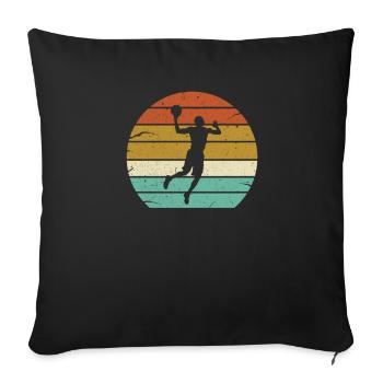Basketball Basketballer Basket Retro Geschenk - Sofakissenbezug 45 x 45 cm - Schwarz - Vorne
