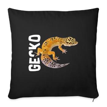 Gecko - Sofa pillowcase 17,3'' x 17,3'' (45 x 45 cm) - black - Front