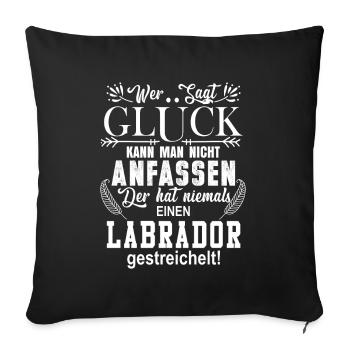 Labrador Hund - Sofakissenbezug 45 x 45 cm - Schwarz - Vorne