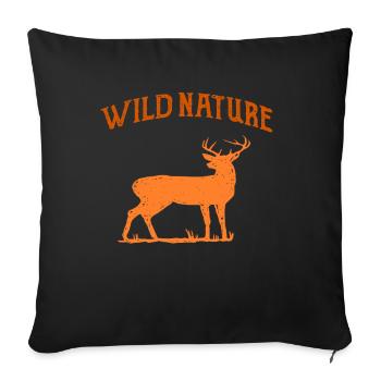 Chevreuils Chevreuils Don de cerf - Housse de coussin décorative 45 x 45 cm - noir - Devant