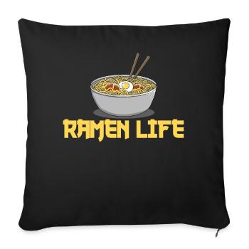 ramen - Sofakissenbezug 45 x 45 cm - Schwarz - Vorne