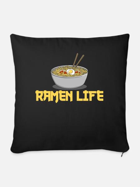ramen - Sofakissenbezug 45 x 45 cm - Schwarz