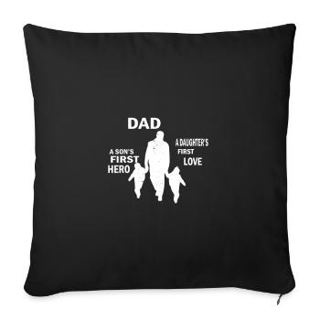 Father's Day Daddy Daddy Daddy Dad Dad Daddy - Sofa pillowcase 17,3'' x 17,3'' (45 x 45 cm) - black - Front