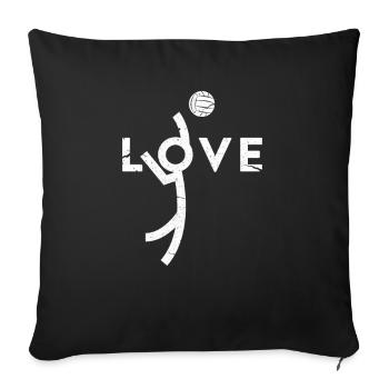Volley Beach Volleyball Beach Volleyball Gift - Sofa pillowcase 17,3'' x 17,3'' (45 x 45 cm) - black - Front
