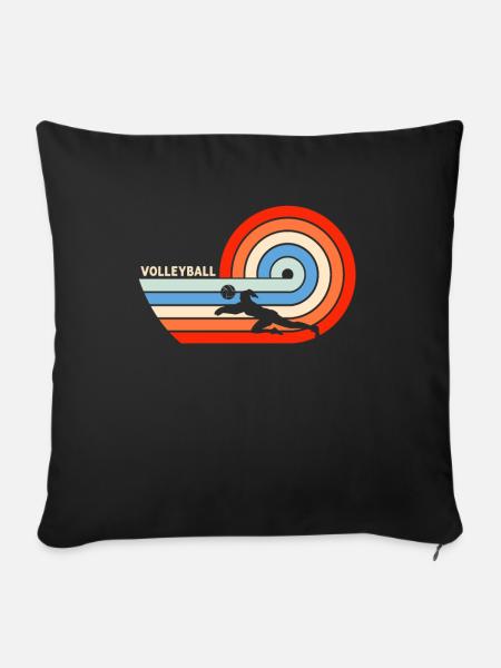 Volleyball - Sofakissenbezug 45 x 45 cm - Schwarz