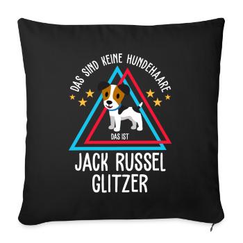Jack Russel Hund - Sofakissenbezug 45 x 45 cm - Schwarz - Vorne
