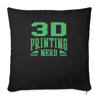 Druck Modell Drucker CAD Druck 3D Druck Hobby - Sofakissenbezug 45 x 45 cm - Schwarz - Vorne