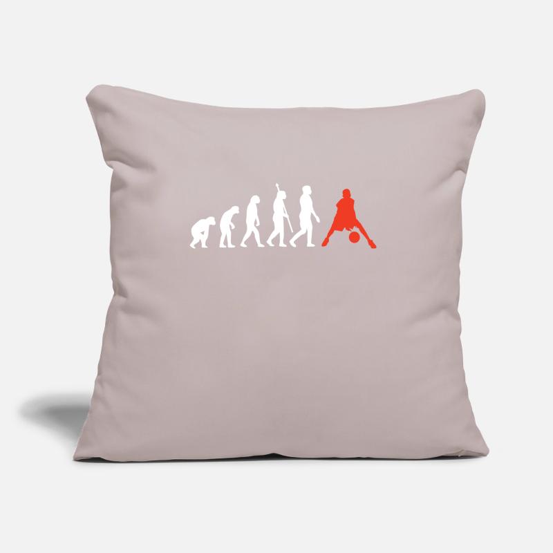 Basket basket-ball Evolution Conception de basket-ball Housse de coussin décorative 45 x 45 cm