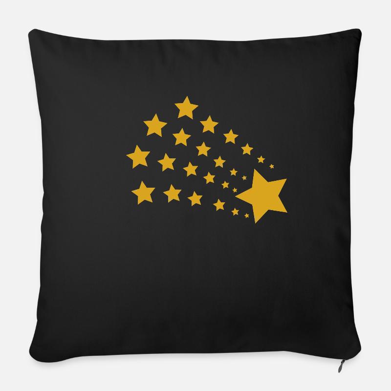 Étoiles - Housse de coussin décorative 45 x 45 cm - noir