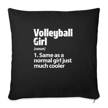 Volley Beach Volleyball Girl Girl Gift - Sofa pillowcase 17,3'' x 17,3'' (45 x 45 cm) - black - Front