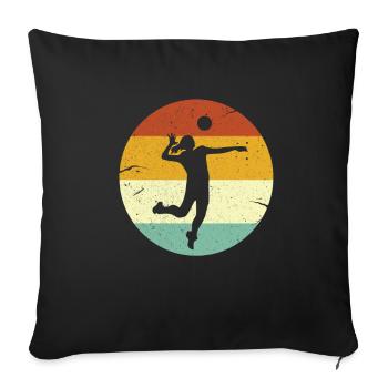 Volley Beach Volleyball Beach Volleyball Gift - Sofa pillowcase 17,3'' x 17,3'' (45 x 45 cm) - black - Front