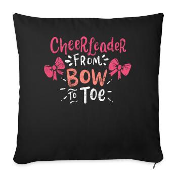 Cheerleading - Sofa pillowcase 17,3'' x 17,3'' (45 x 45 cm) - black - Front