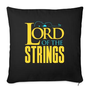 Lord of The Strings Violin Fiddle Cello Orchestra - Sofa pillowcase 17,3'' x 17,3'' (45 x 45 cm) - black - Front